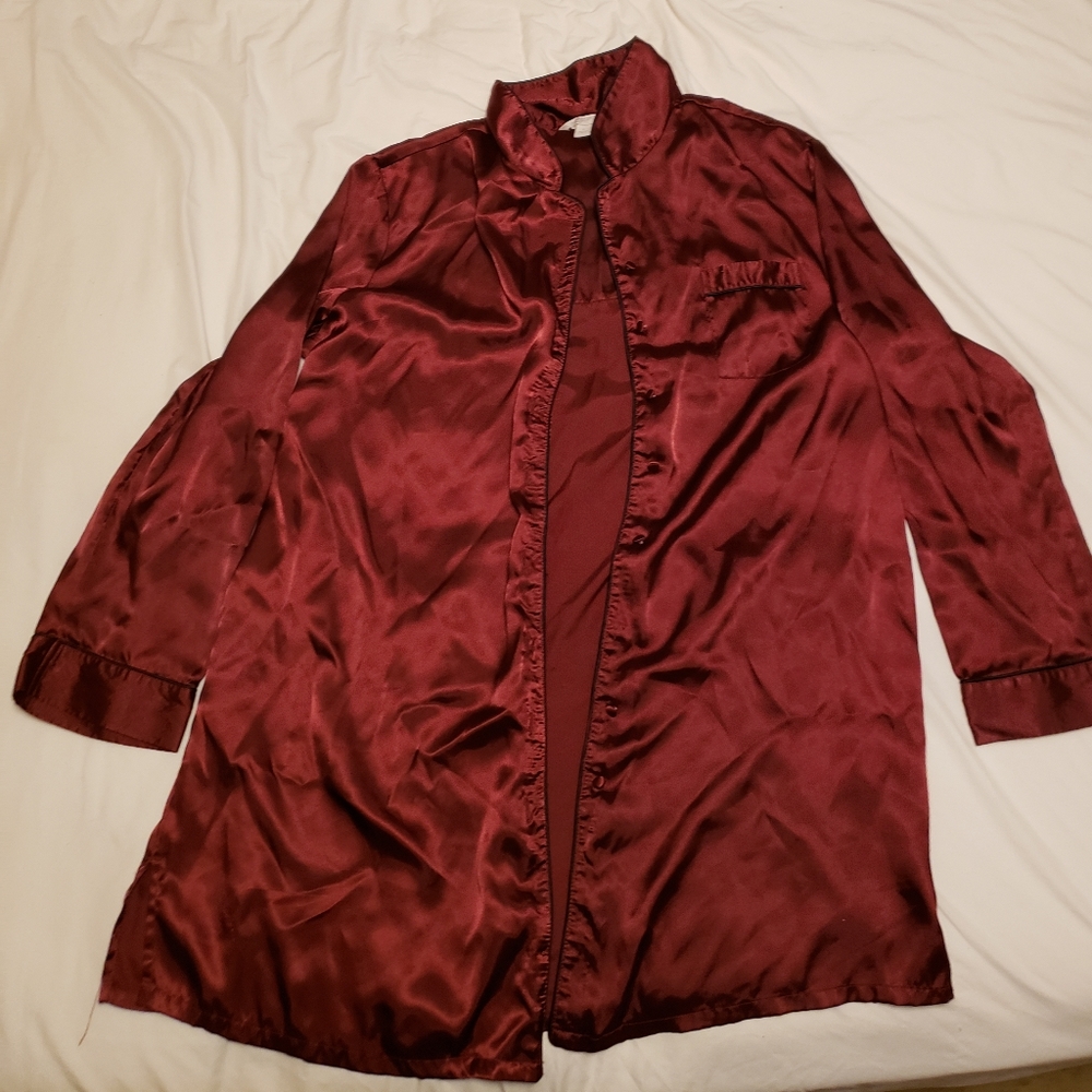 Burgundy pajamas top
